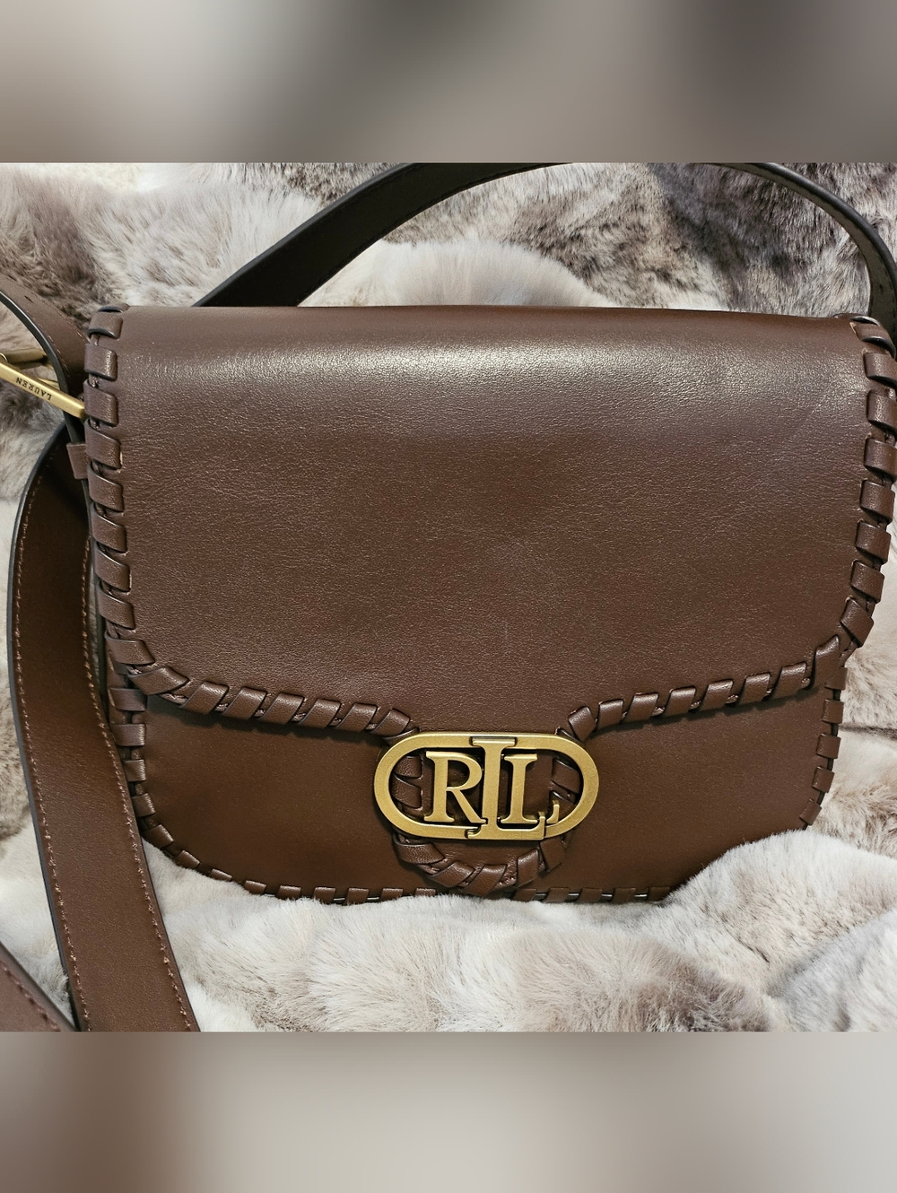 Lauren Ralph Lauren Women's  Crossbody Purse Color Brown
